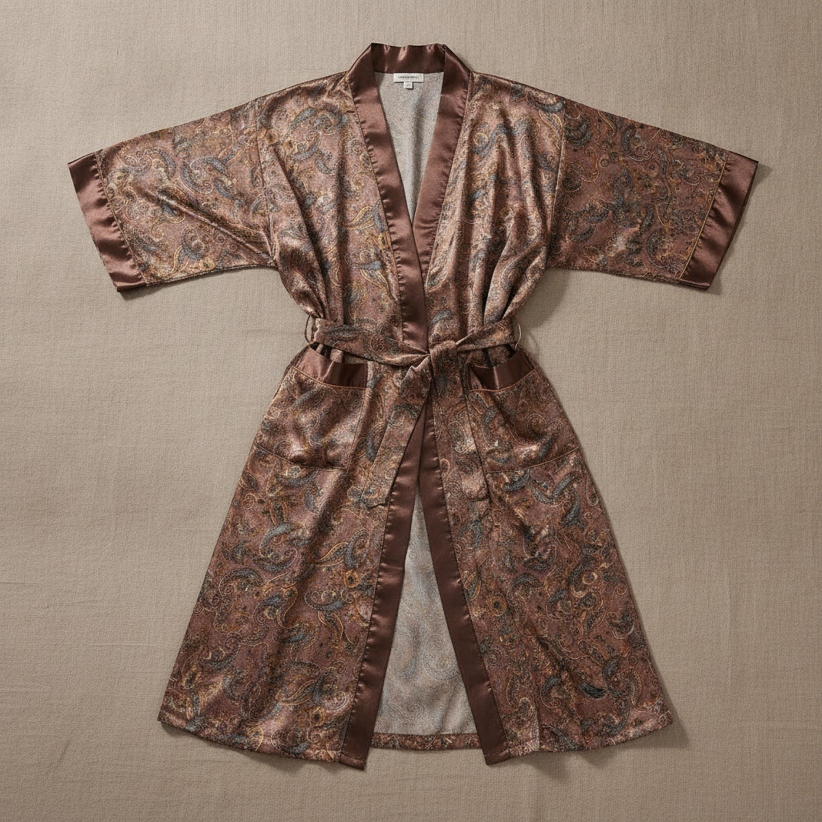 Kimono Mi-long Homme en Satin Imprimé - Confort & Style