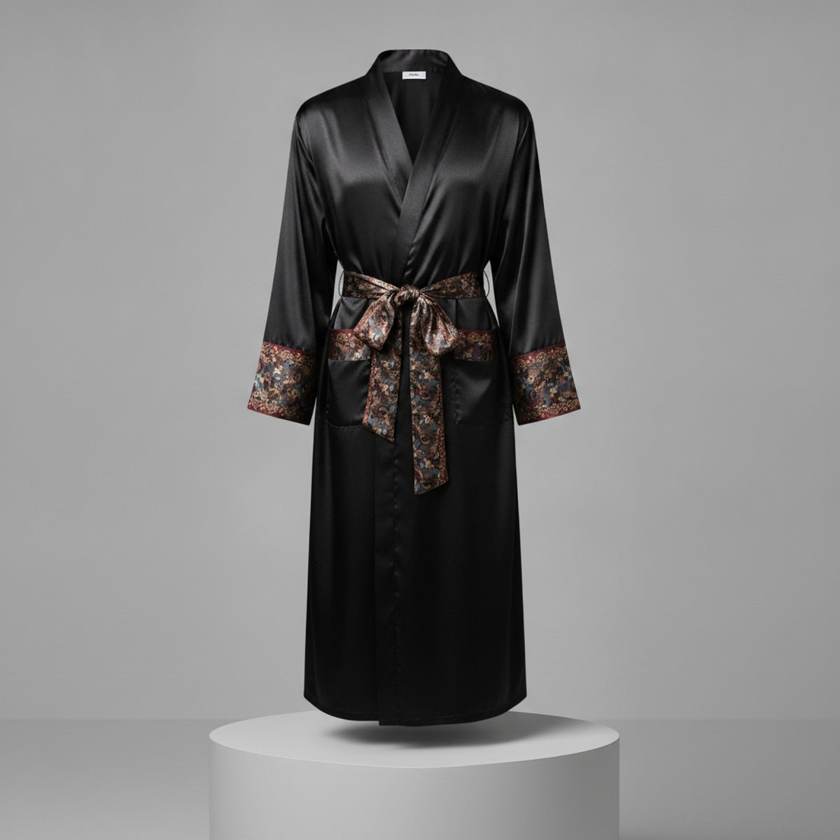 Kimono Mi-long Homme en Satin Imprimé - Confort & Style
