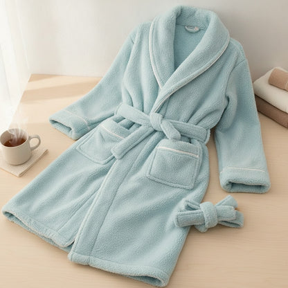 Kimono Peignoir Polaire Doux et Confortable pour Femme et Homme