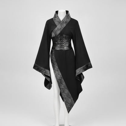 Kimono Asymétrique Punk Unisexe - Style Médiéval