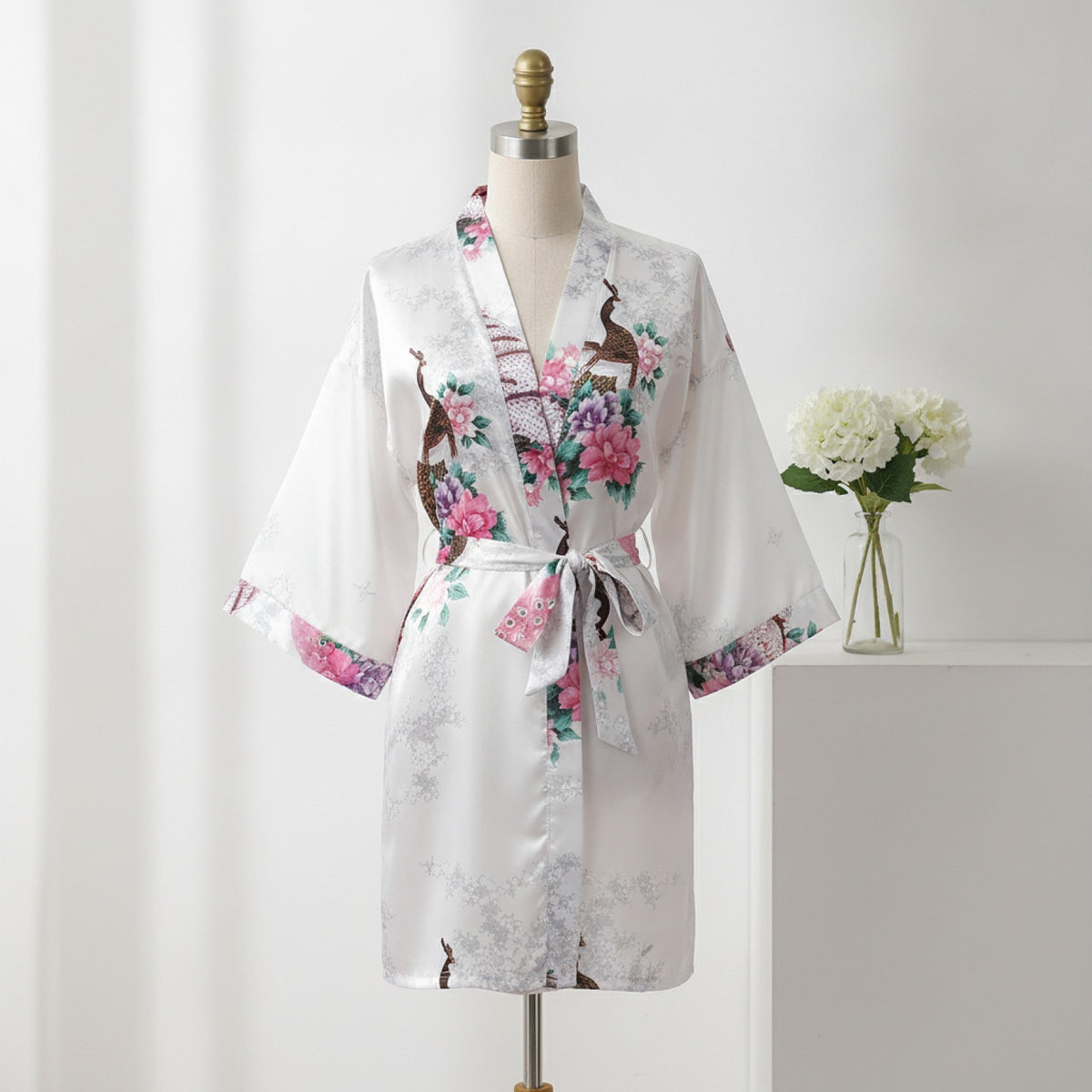 Kimono Mi-Long Satiné Femme CINOLE - Confort et Style Estival