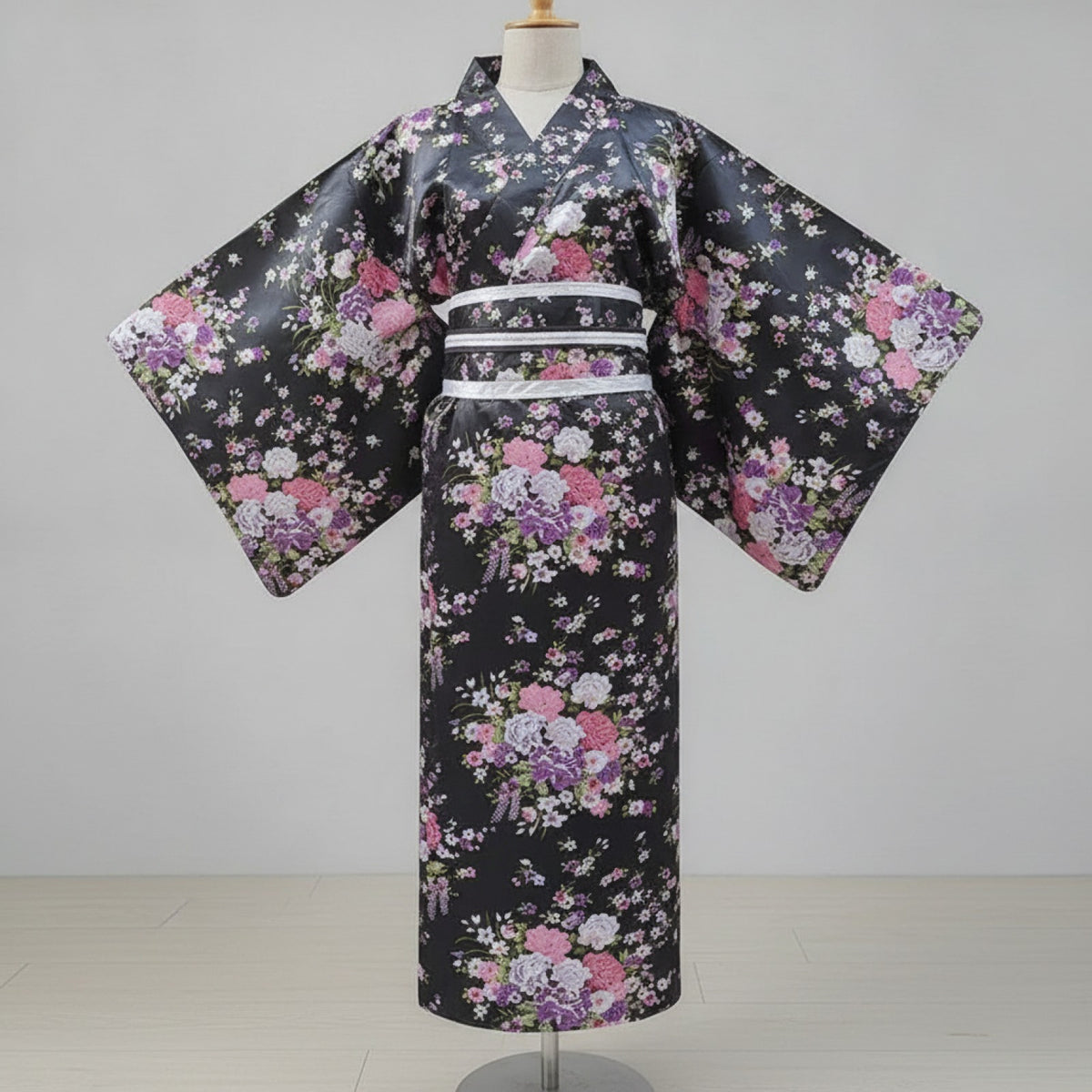 Kimono Traditionnel Femme Long en Coton et Polyester - Style Japonais