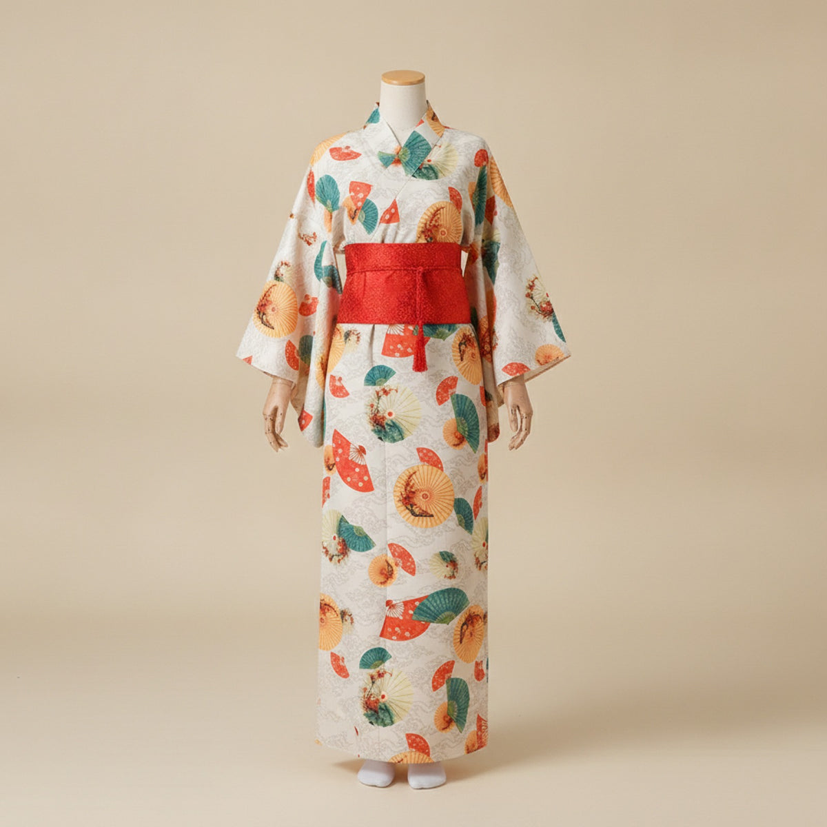 Kimono Traditionnel Femme en Satin, Polyester, Rayonne - Taille Unique