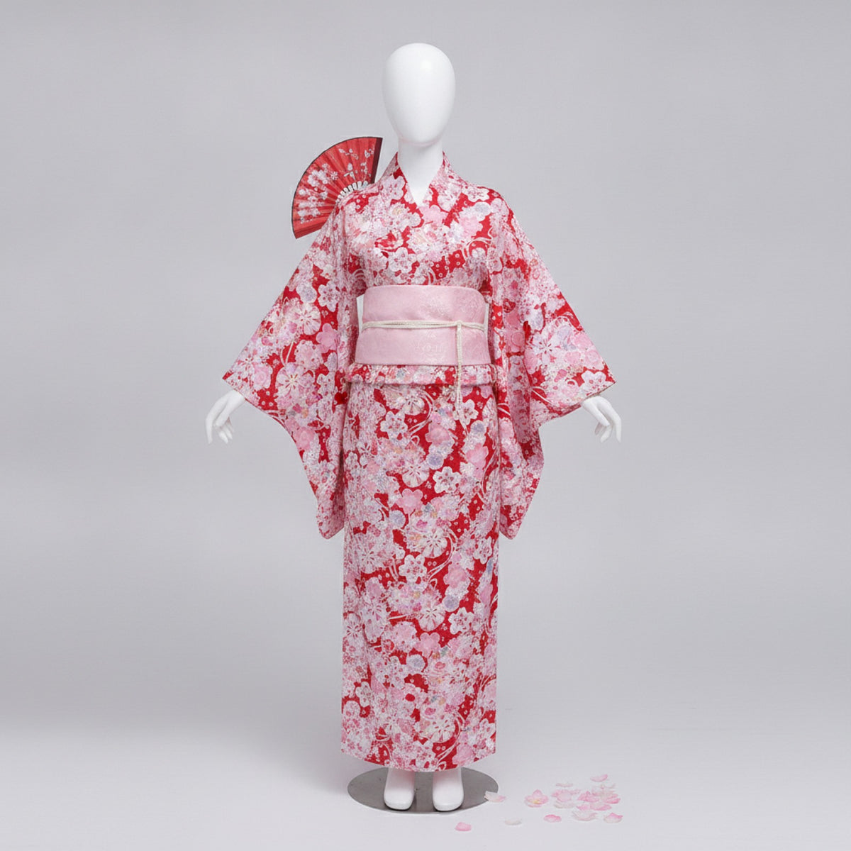 Kimono Traditionnel Femme en Satin et Polyester - Taille Unique