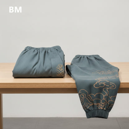 Pantalon Homme Harem Casual en Coton et Lin - Marque Bird Mountain