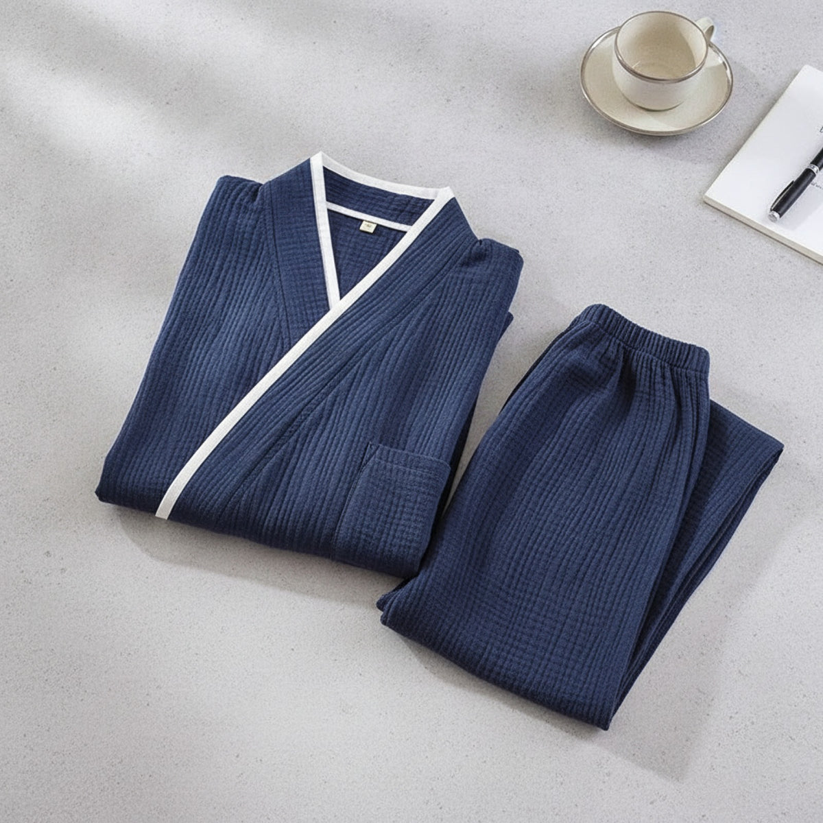 Pyjama Homme 2 pièces en Coton Gaze Léger - Confort & Style
