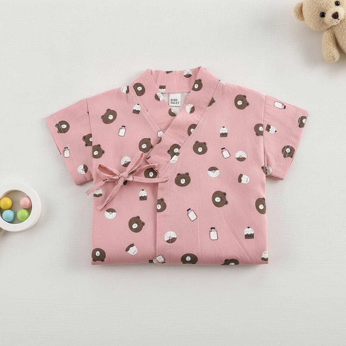 Pyjama Kimono Bébé Fille en Coton Doux - Ensemble Été Imprimé