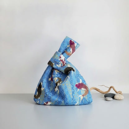 Sac Japonais en Toile - Style Authentique, Imprimé Animalier