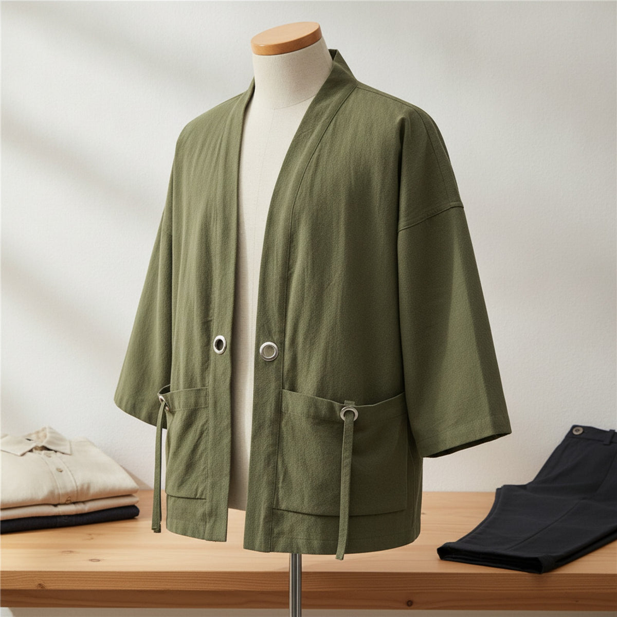 Veste Kimono Homme Style Japonais Vintage - Casual & Confortable